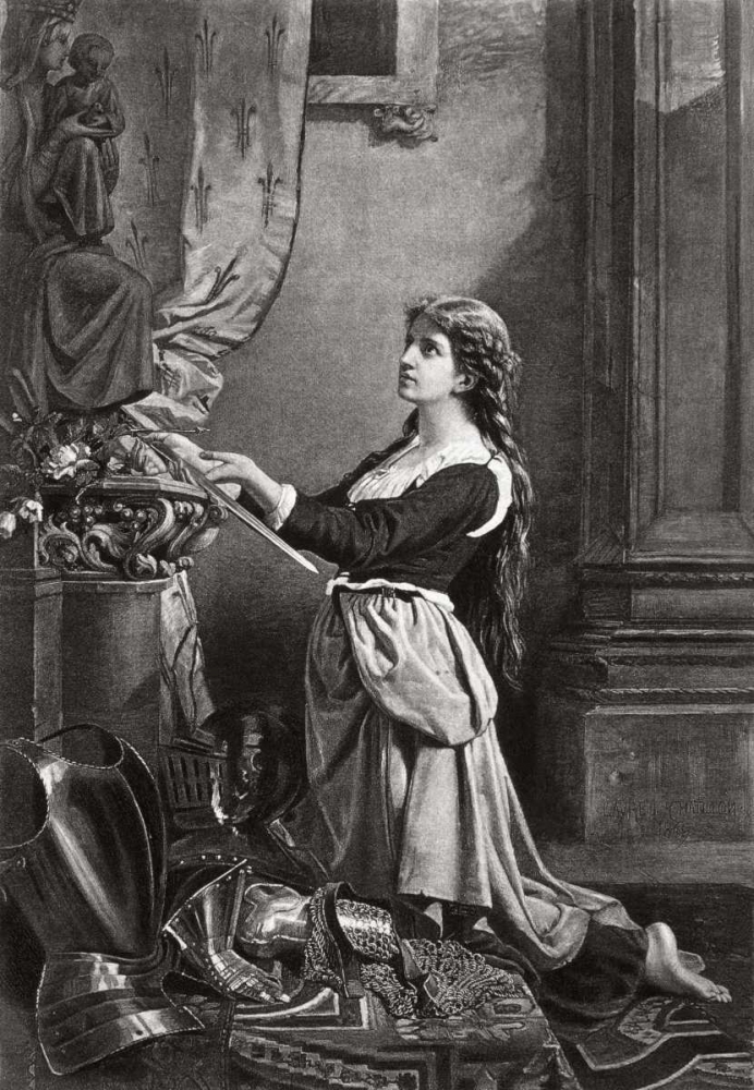 Wall Art Painting id:91719, Name: Joan Of Arc At Prayer, Artist: Unknown