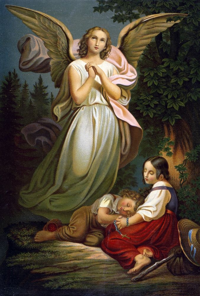 Wall art: Safe! For the Angel Was Sent to Protect Them, by Unknown
