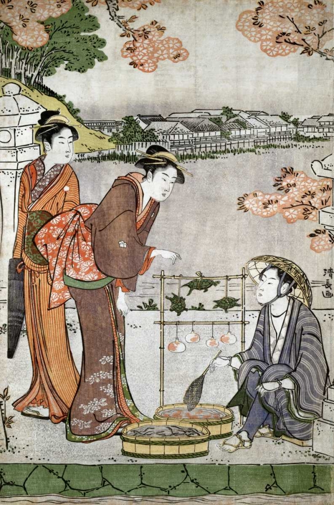 Wall Art Painting id:91743, Name: Woodcut - Three Women Cooking, Artist: Unknown
