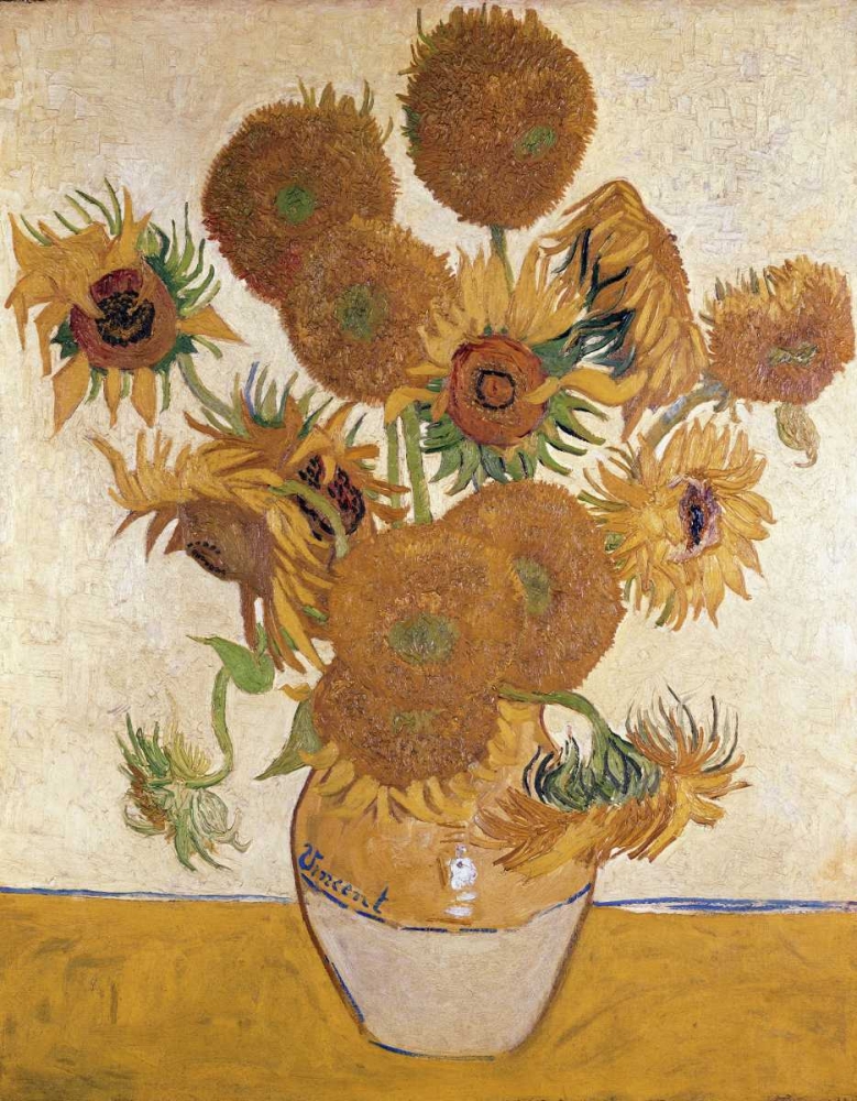 Wall art: Sunflowers, 1888, by Van Gogh, Vincent