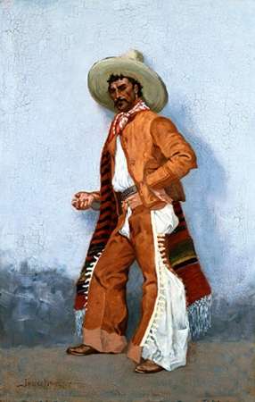 Wall Art Painting id:186776, Name: A Vaquero, Artist: Remington, Frederic