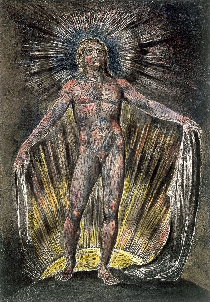 Wall Art Painting id:265899, Name: Etching from Milton a Poet, Artist: Blake, William