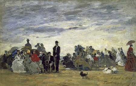 Wall art: The Beach at Trouville, by Boudin, Eugene