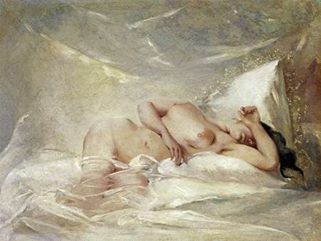 Wall art: Reclining Nude, by Chaplin, Charles