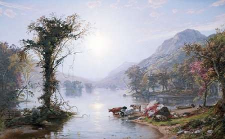 Wall Art Painting id:186821, Name: Autumn Lake, Artist: Cropsey, Jasper Francis