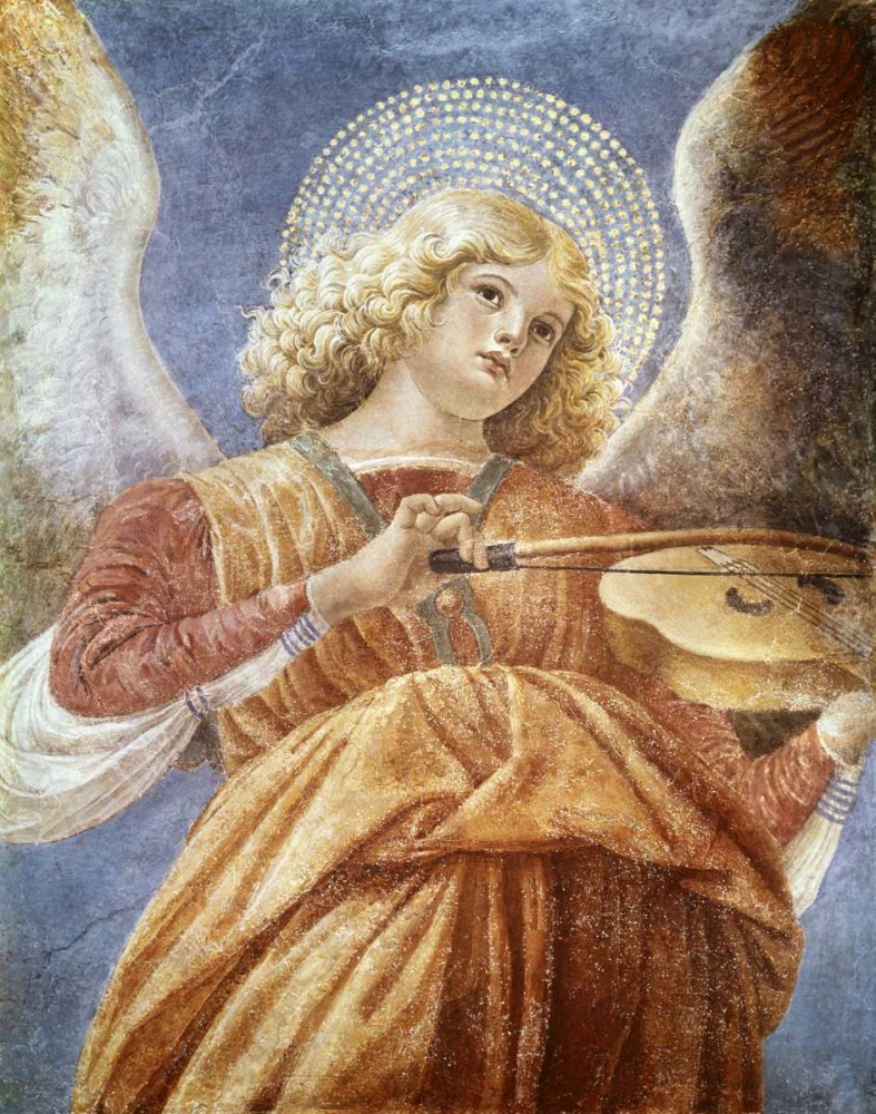 Wall Art Painting id:91940, Name: Music Making Angel with Violin, Artist: Da Forli, Melozzo