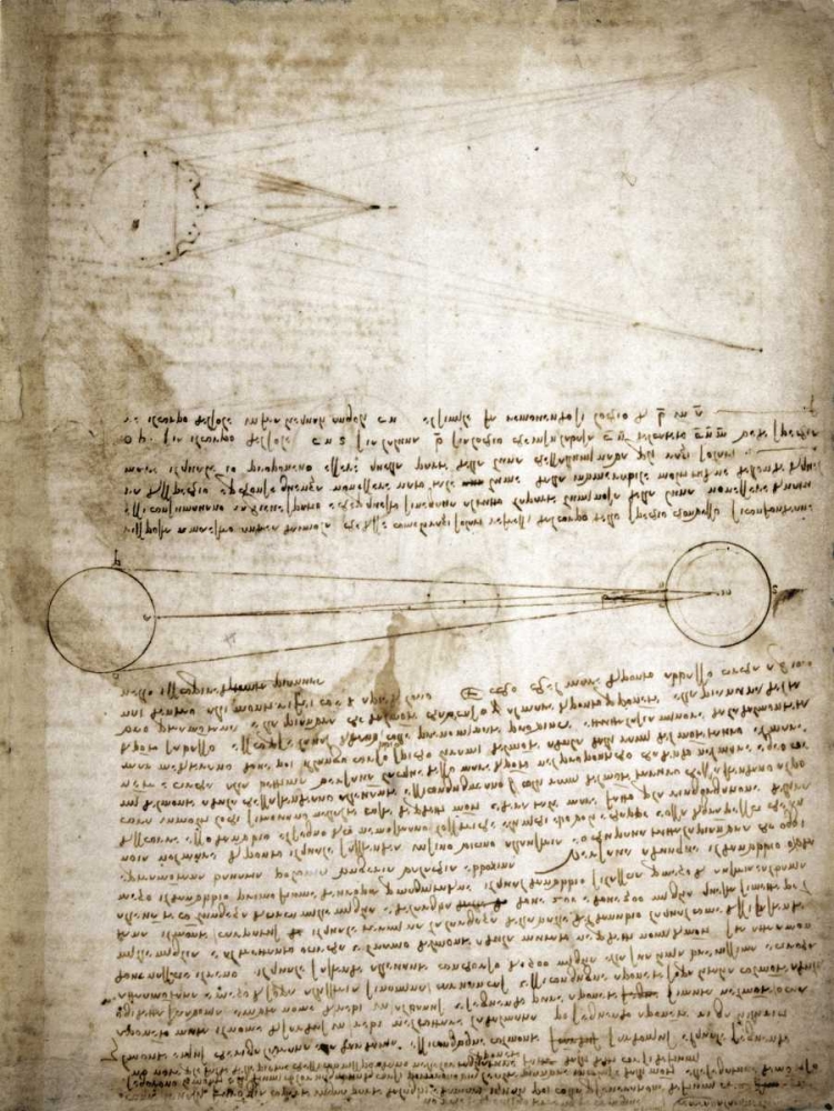 Wall art: Codex Leicester: the Changing Earth, by Da Vinci, Leonardo