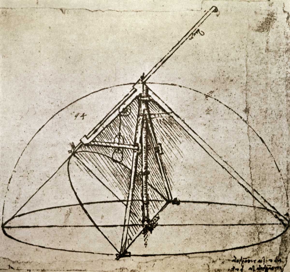 Wall art: Measuring Instruments, by Da Vinci, Leonardo