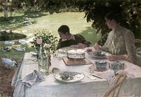 Wall art: Lunch in the Garden, by De Nittis, Giuseppe