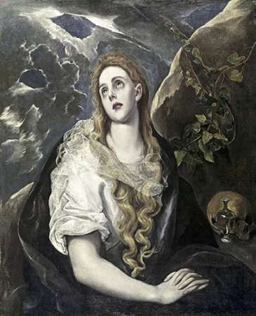 Wall Art Painting id:186844, Name: St. Mary Magdalene In Penitence, Artist: Greco, El