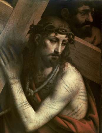 Wall Art Painting id:186888, Name: Museumist Bearing His Cross, Artist: Luini, Bernardino