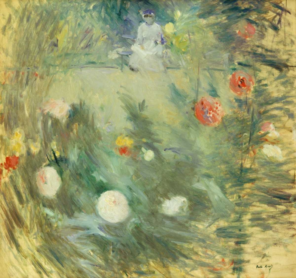 Wall Art Painting id:92063, Name: Nourrice Au Fond DUn Jardin, Artist: Morisot, Berthe