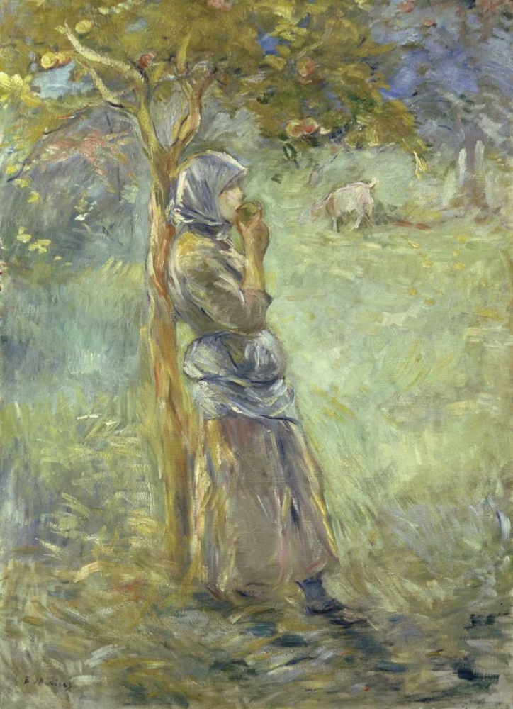 Wall Art Painting id:92064, Name: Under the Apple Tree, Artist: Morisot, Berthe