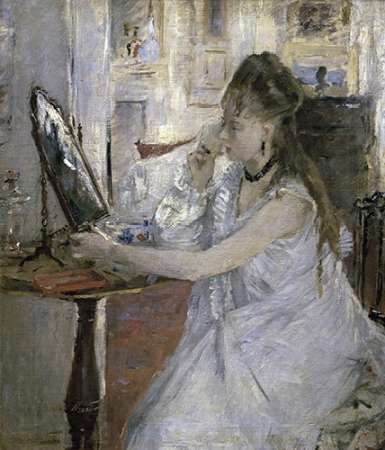Art Print: Young Woman Powdering Herself