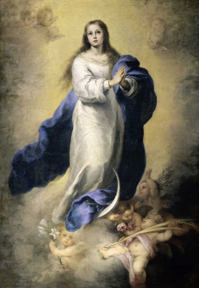 Wall Art Painting id:92067, Name: The Immaculate Conception, Artist: Murillo, Bartolome Esteban