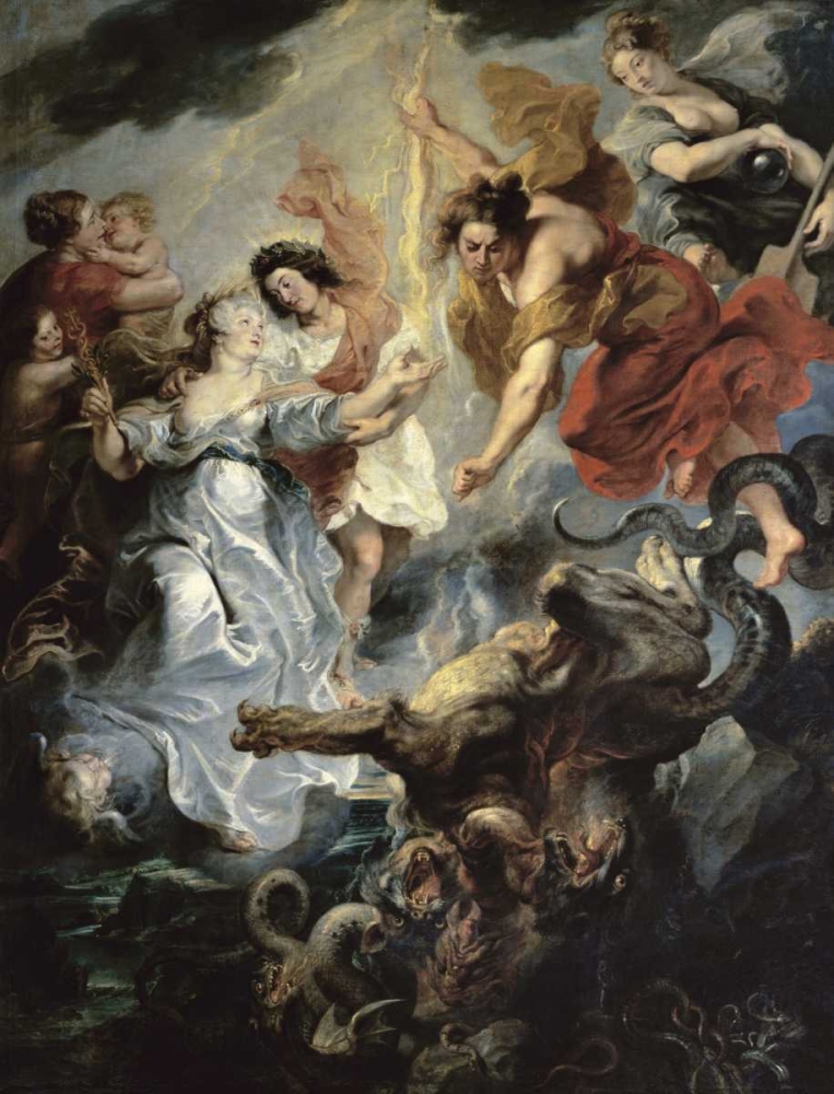 Wall Art Painting id:92108, Name: The Queens Reconciliation with Her Son, Artist: Rubens, Peter Paul