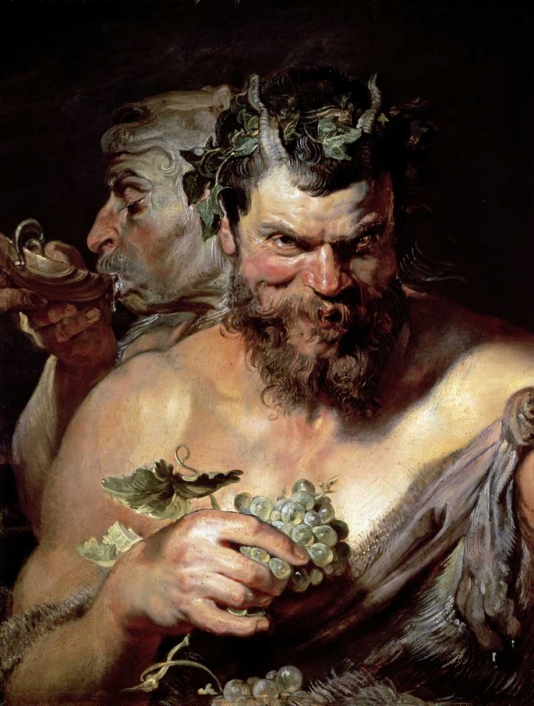 Wall Art Painting id:92110, Name: The Two Satyrs, Artist: Rubens, Peter Paul