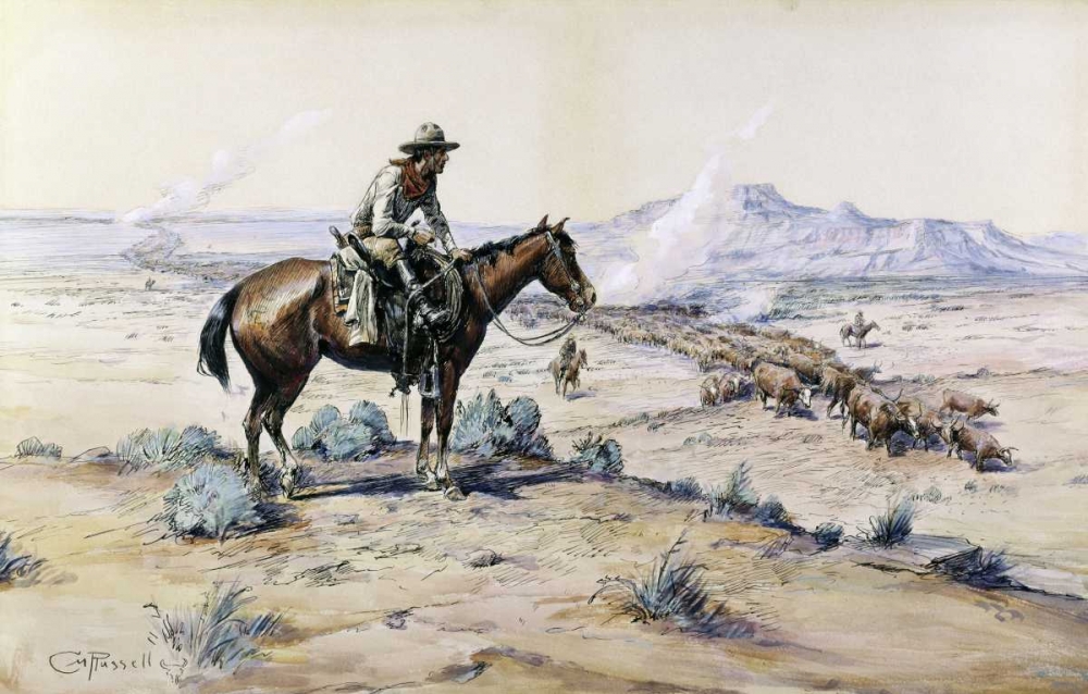 Wall Art Painting id:92113, Name: The Trail Boss, Artist: Russell, Charles M.