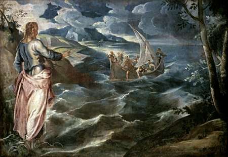 Wall Art Painting id:186953, Name: Museumist at the Sea of Galilee, Artist: Tintoretto, Jacopo