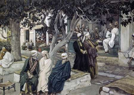 Wall art: Jesus has Supper with Matthew, by Tissot, James