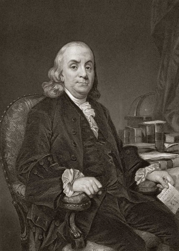Wall Art Painting id:92144, Name: Benjamin Franklin, Artist: Unknown