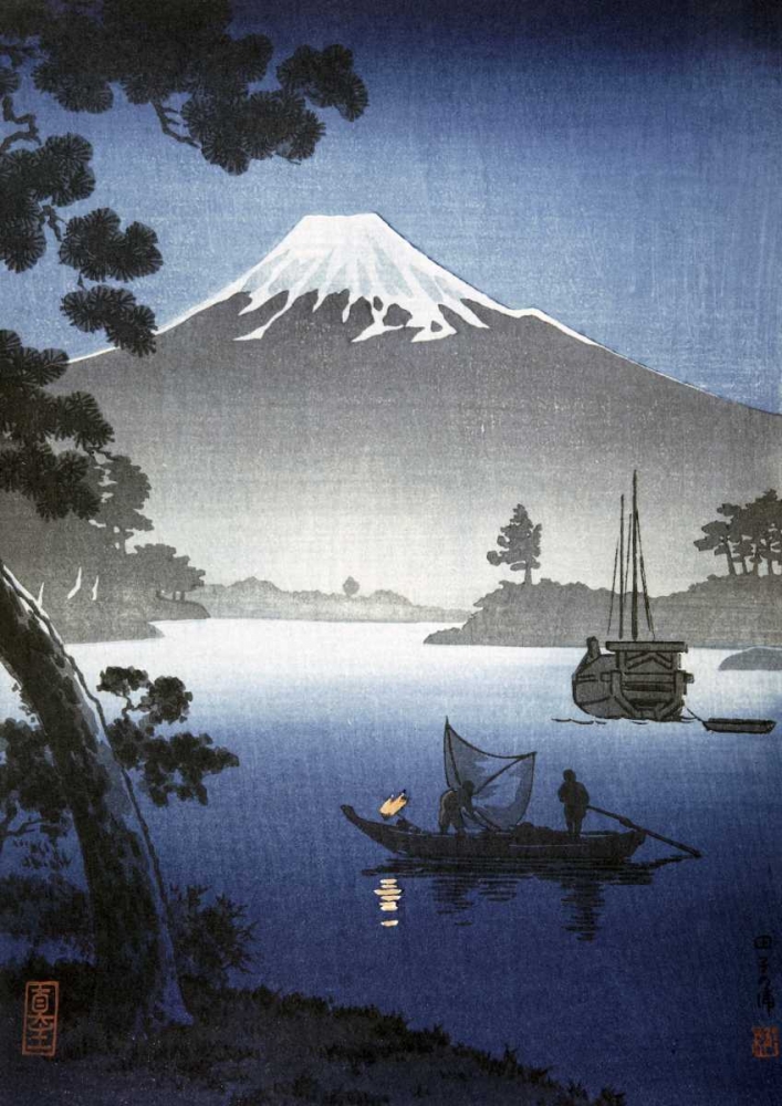 Wall Art Painting id:92148, Name: Japanese Print - Mount Fuji from Tagonoura By Shinsei, Artist: Unknown