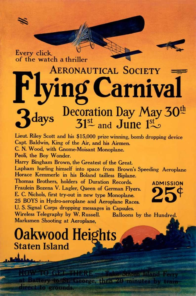 Art Print: Aeronautical Society Flying Carnival