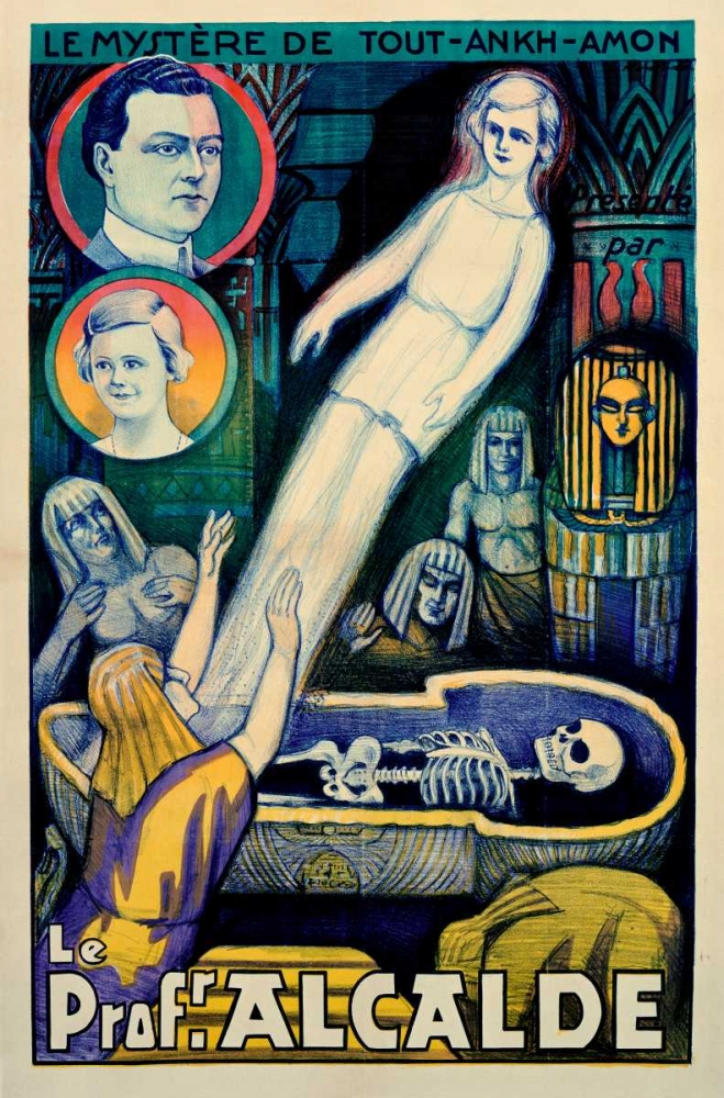 Wall Art Painting id:92198, Name: Le Profr Alcalde / Le Mystere de Tout-Ankh-Amon, Artist: Unknown