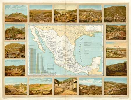 Wall Art Painting id:187109, Name: Carta Minera, 1885, Artist: Cubas, Antonio Garcia