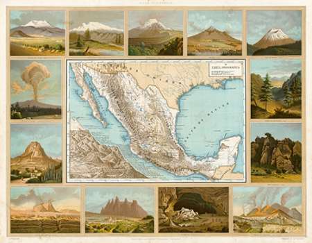 Wall Art Painting id:187110, Name: Carta Orografica, 1885, Artist: Cubas, Antonio Garcia