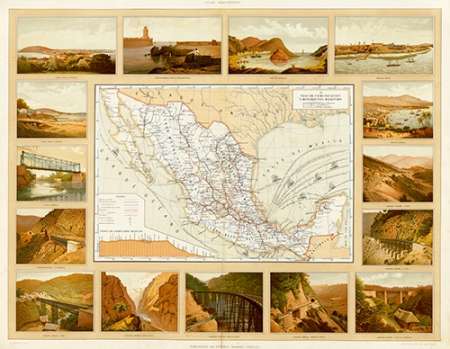 Wall Art Painting id:187112, Name: Vias de Comunicacion y Movimiento Maritimo, 1885, Artist: Cubas, Antonio Garcia