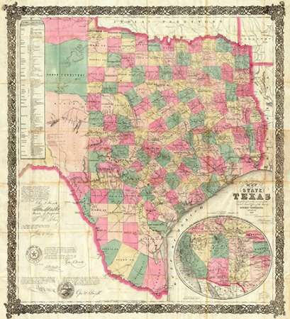 Art Print: The State of Texas, 1867