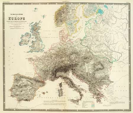 Art Print: Mountains of Europe, 1854