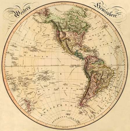 Art Print: Western Hemisphere, 1831