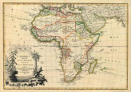 Wall Art Painting id:187343, Name: LAfrique, 1782, Artist: Janvier, Jean