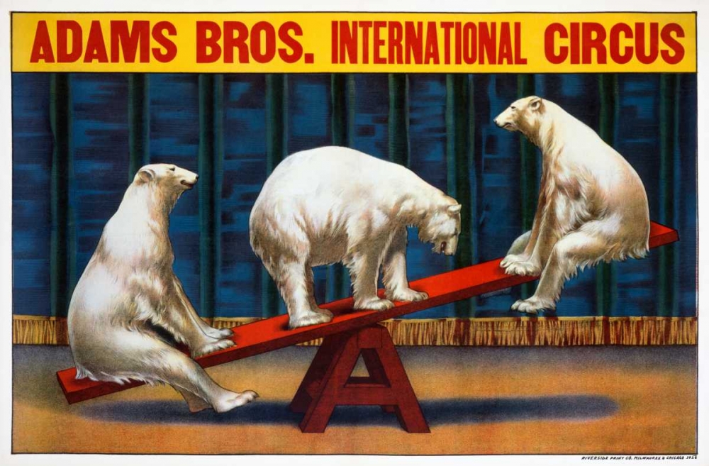Wall Art Painting id:92324, Name: Adams Bros. Circus, Artist: Unknown