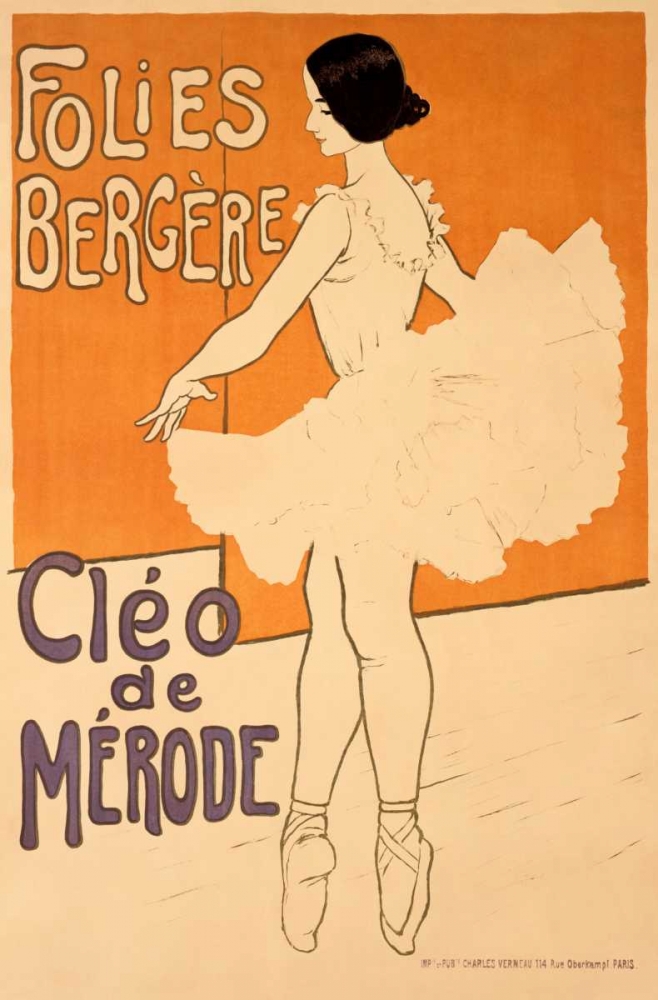 Wall Art Painting id:92355, Name: Folies-Bergere/Cleo De Merode, Artist: Unknown