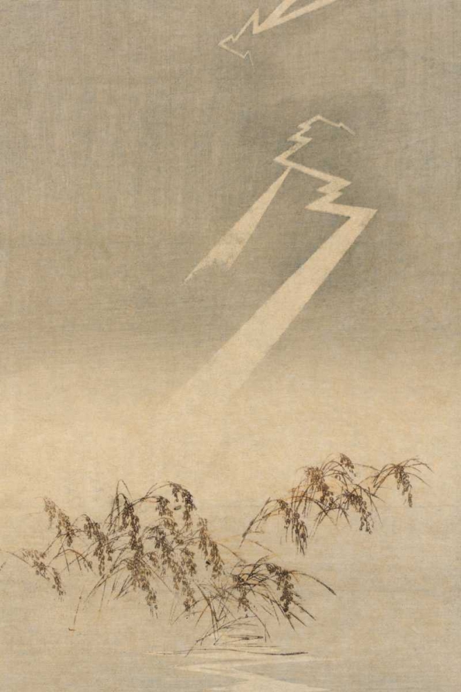 Wall Art Painting id:96582, Name: Thunder and lightning over rice grain, 1900, Artist: Unknown
