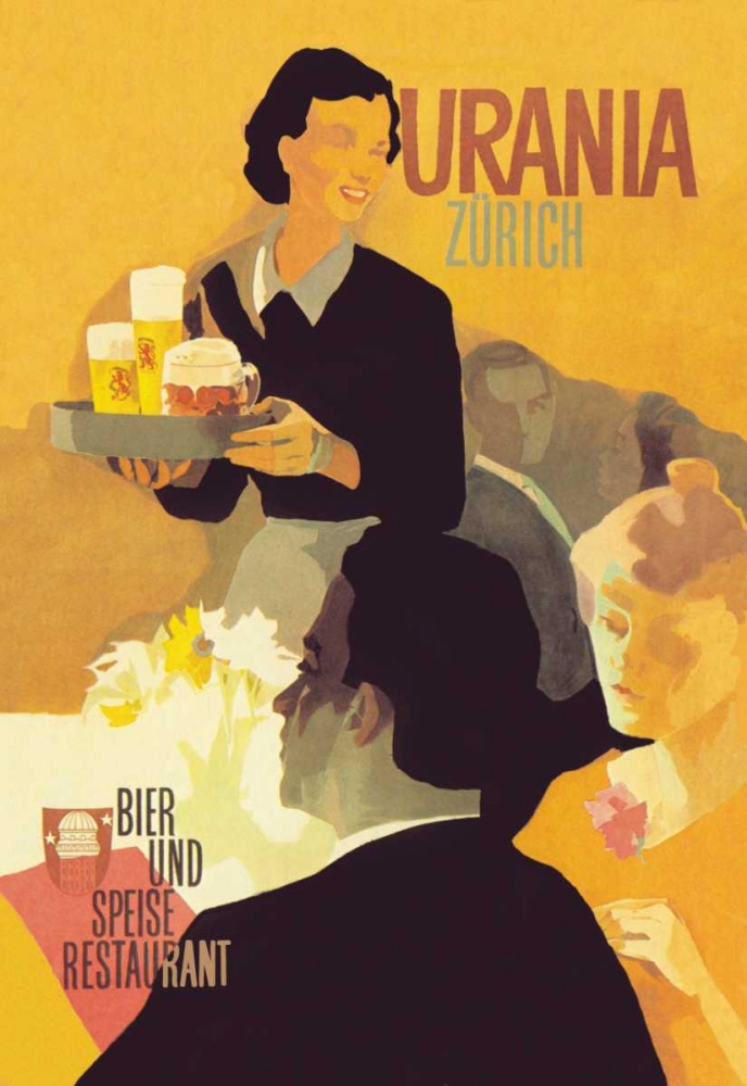 Art Print: Urania Bier und Speise Restaurant
