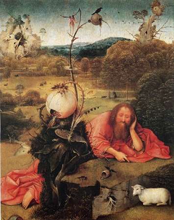 Wall Art Painting id:187464, Name: St John The Baptist In The Wilderness, Artist: Bosch, Hieronymus