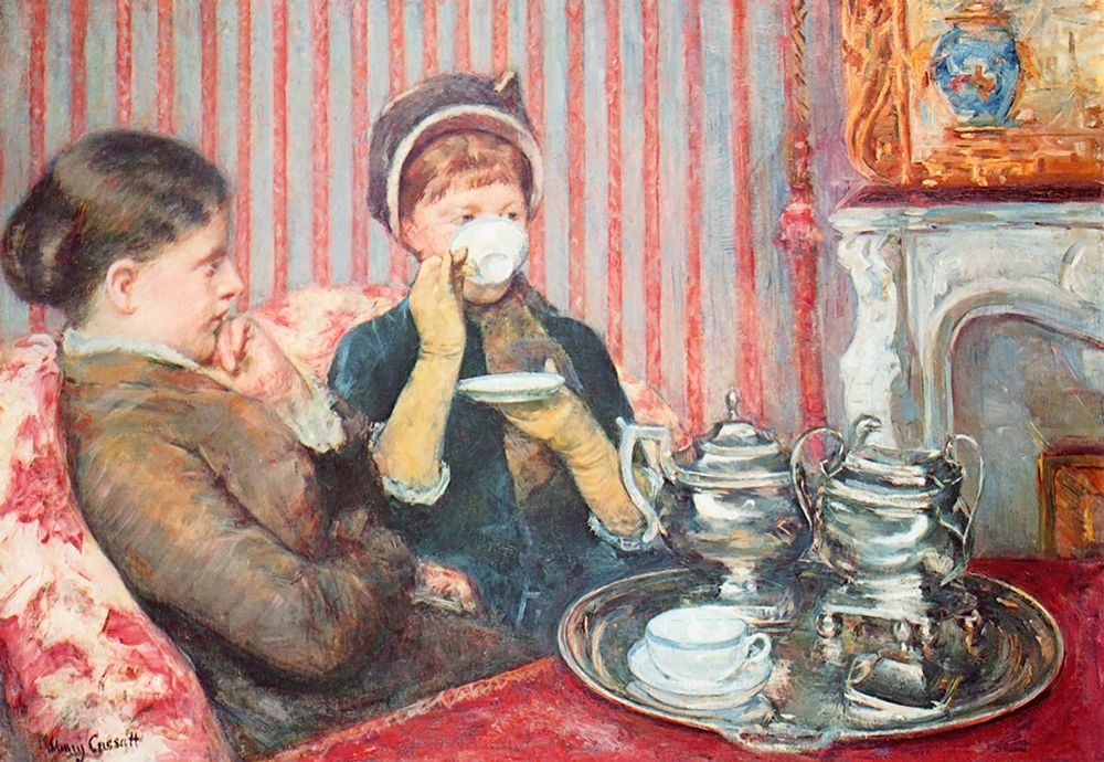 Wall Art Painting id:266008, Name: A Cup Of Tea 1880, Artist: Cassatt, Mary