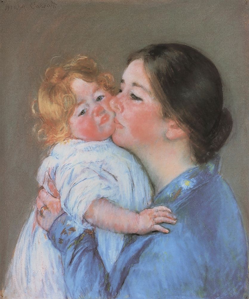 Wall Art Painting id:266009, Name: A Kiss For Baby Anne 1897, Artist: Cassatt, Mary