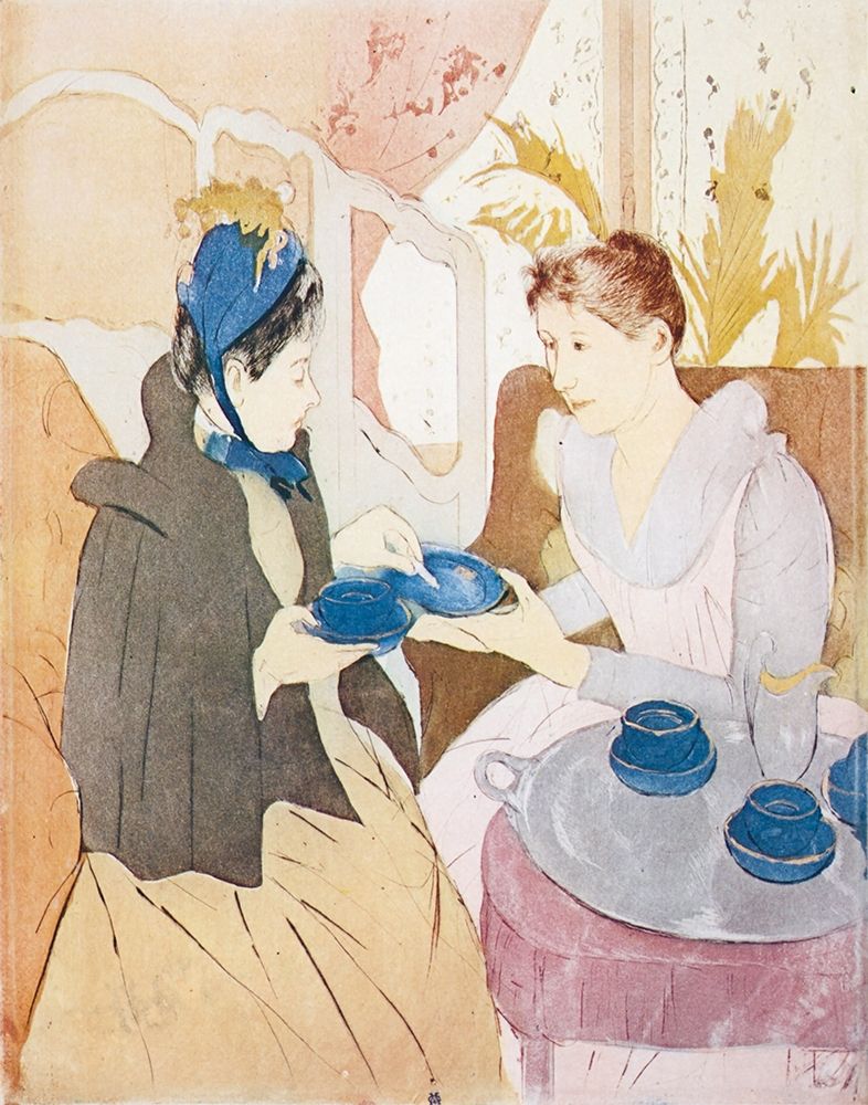 Wall Art Painting id:266013, Name: Afternoon Tea Party 1891 (2), Artist: Cassatt, Mary