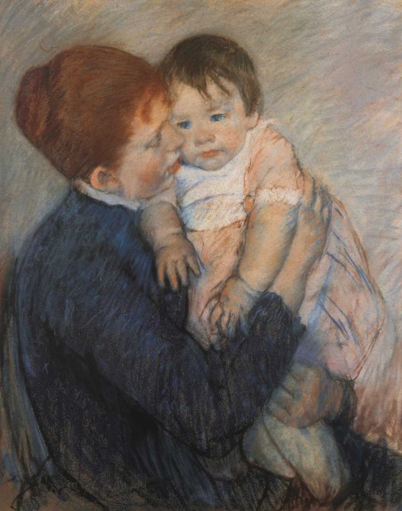 Wall Art Painting id:92430, Name: Agatha And Her Child 1891, Artist: Cassatt, Mary