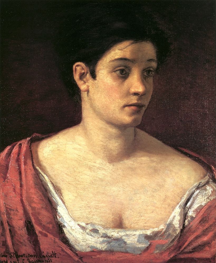 Wall Art Painting id:266057, Name: Portrait Of A Woman 1872, Artist: Cassatt, Mary
