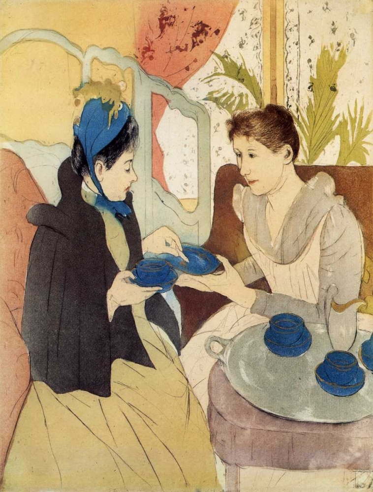 Wall art: The Visit 1891, by Cassatt, Mary