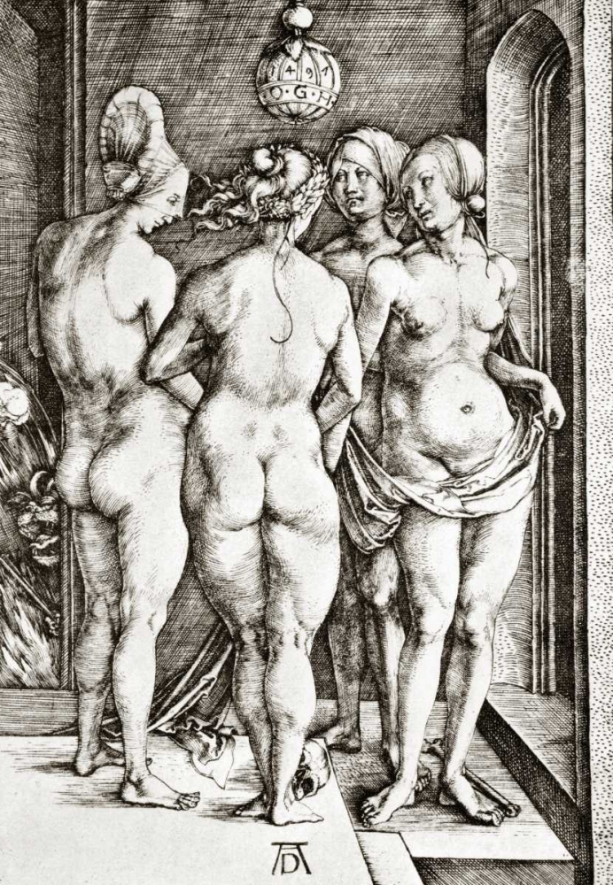 Wall Art Painting id:92479, Name: Four Nude Women, Artist: Durer, Albrecht