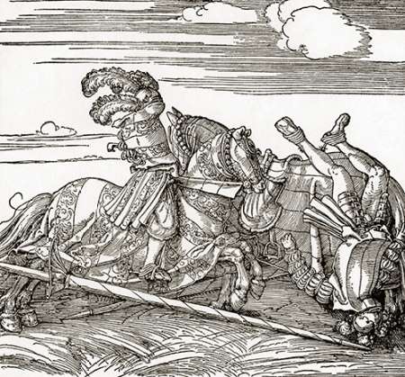 Wall art: The German Tournament, by Durer, Albrecht