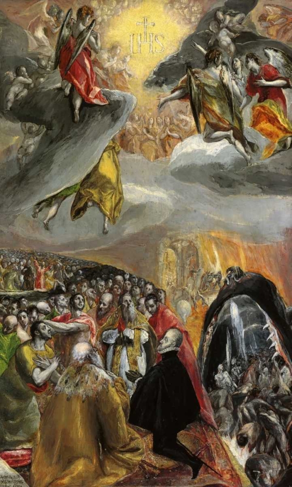Wall Art Painting id:92494, Name: The Adoration Of The Name Of Jesus, Artist: El Greco