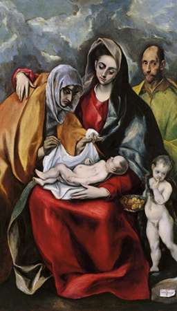 Wall art: The Holy Family With Saint Anne, by Greco, El